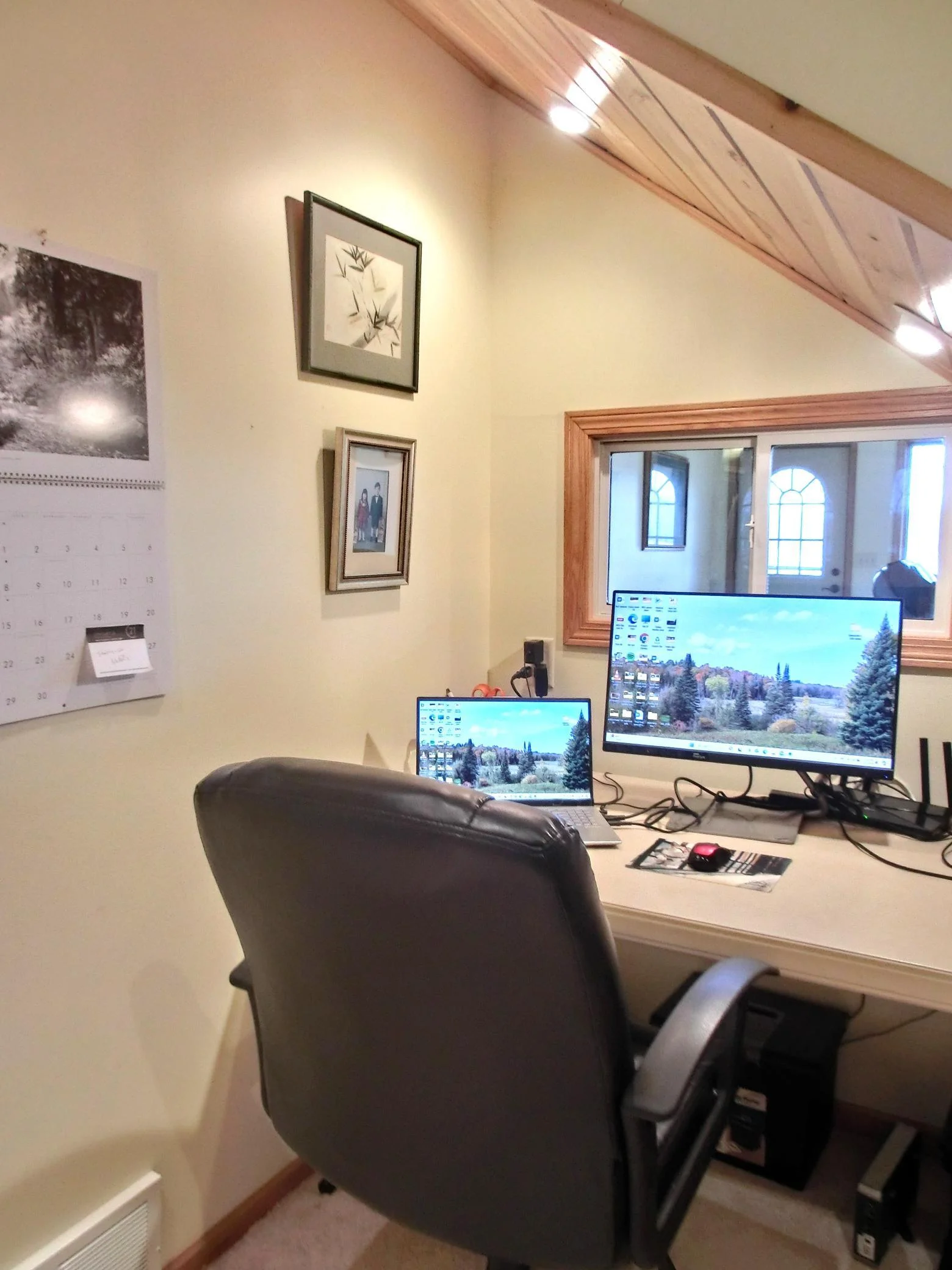 downstairs office