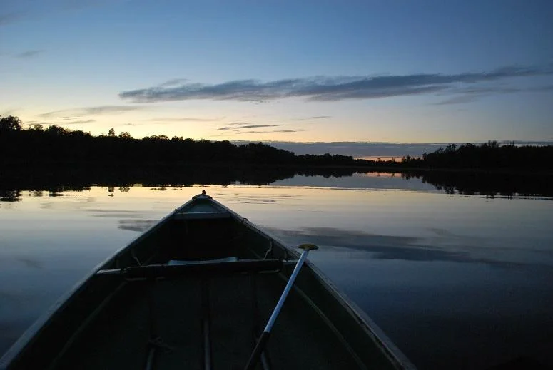 canoe sunset