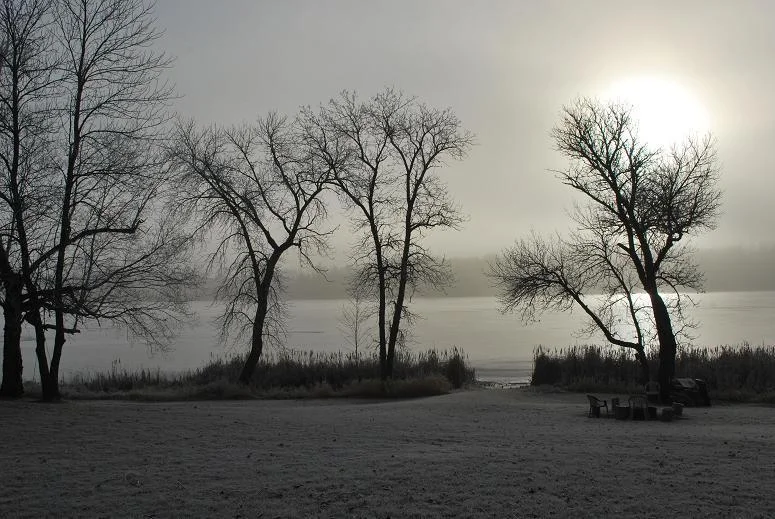 winter lake view
