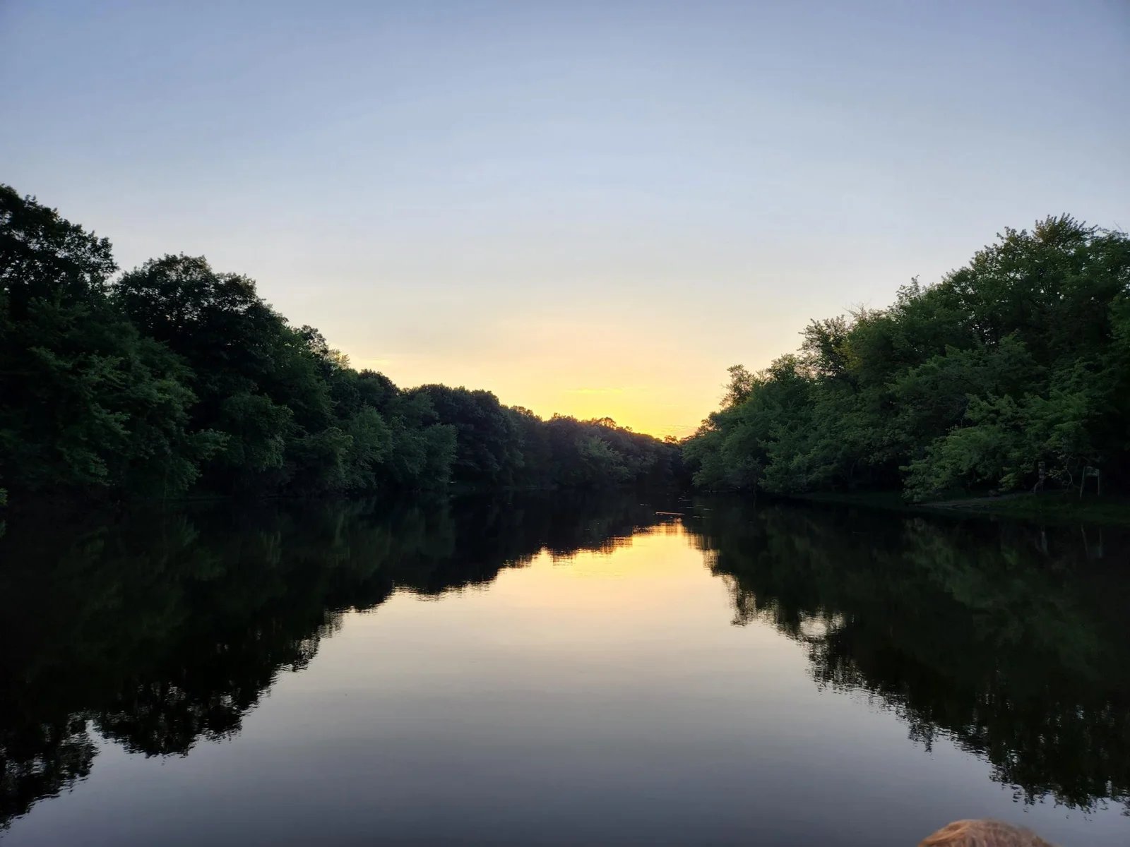 When the sun sets on the river and the breeze dies down, the river becomes like a mirror, and it is stunning.