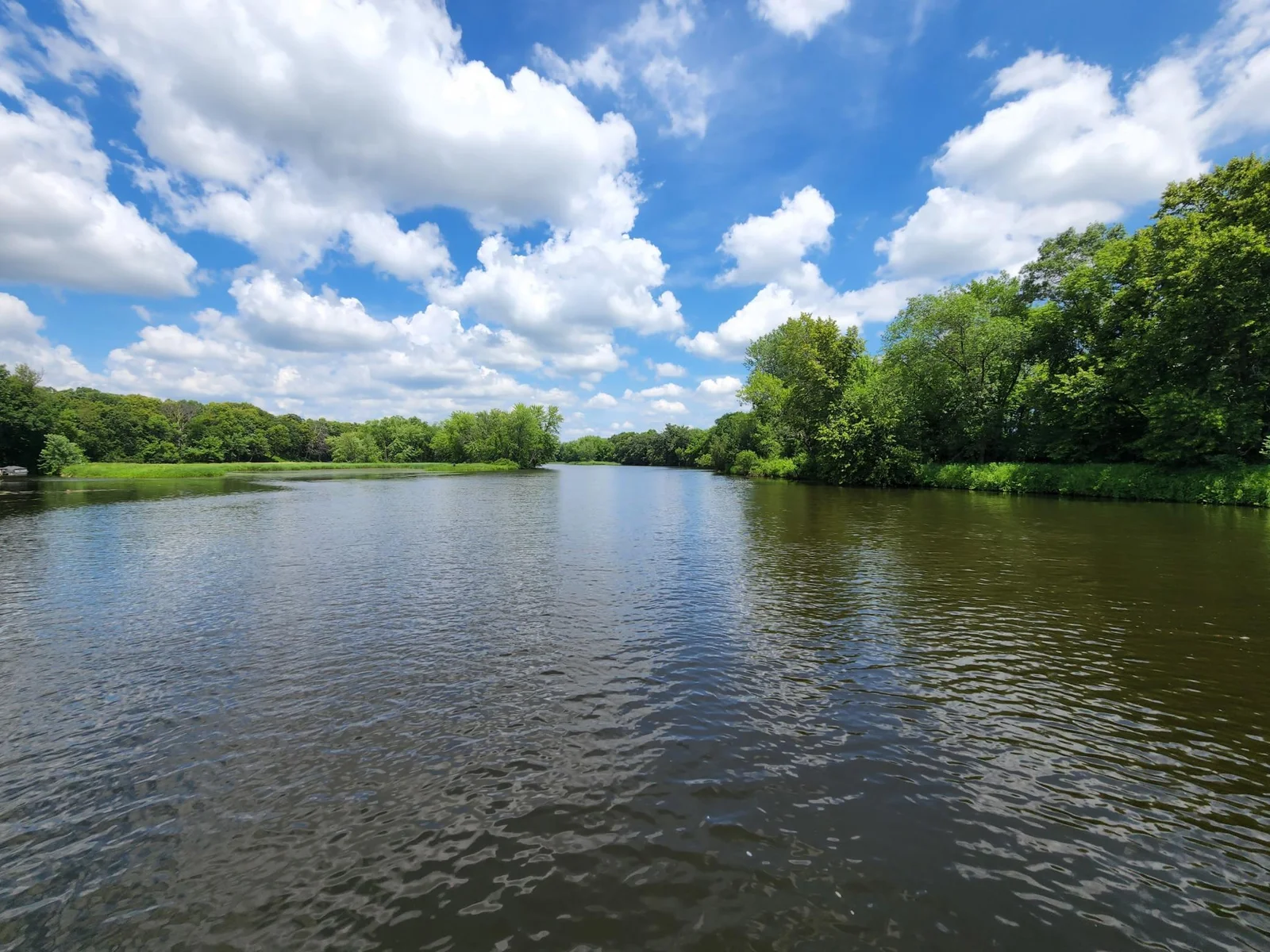 The Rum River, at many points, feels like true wilderness. It's awesome - such a great way to spend a Summer afternoon - swimming, fishing, and even swinging on a rope swing.