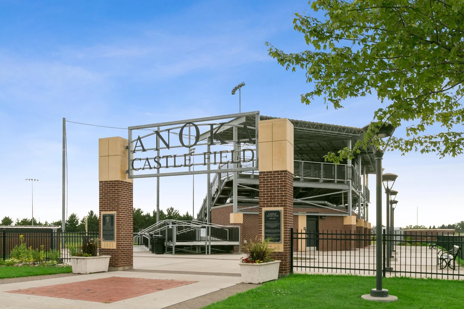 This is Castle Field, right across the street, where you can watch a baseball game in the Summer.