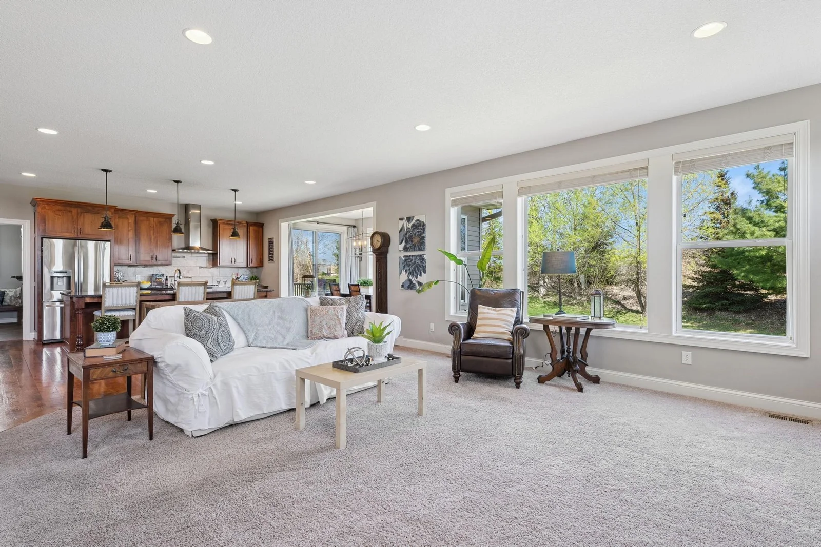 This floorplan is as open as open gets, and the HUGE windows and tall ceilings add an amazing exclamation point to the openness.