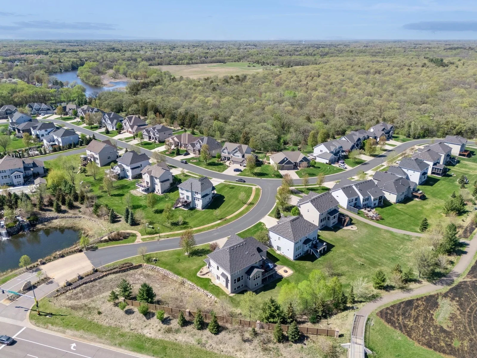 From this vantage point, you can see how the neighborhood is butted up to the Nature Preserve and the Rum River, not to mention a plethora of paved trails.