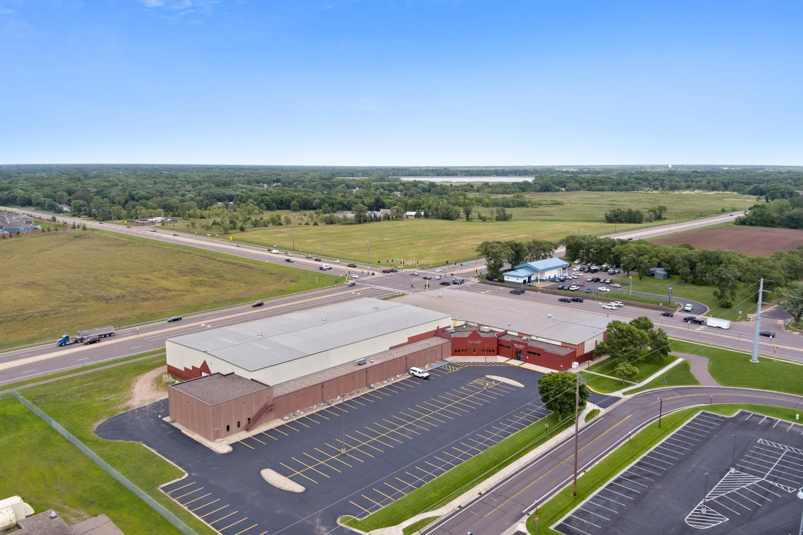This is the Anoka Ice Arena. Many families in the Rum River Shores neighborhood are hockey families and spend a lot of their time here.