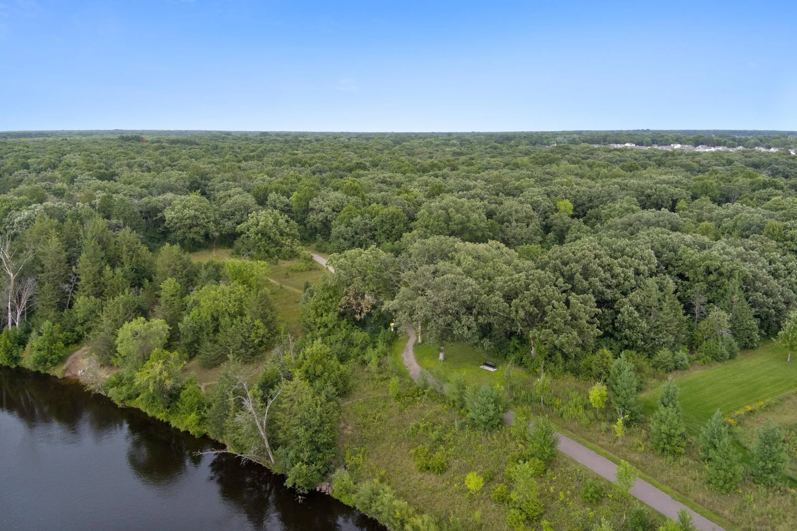 Here is the west entry to the Nature Preserve, which follows along the Wild & Scenic Rum River.