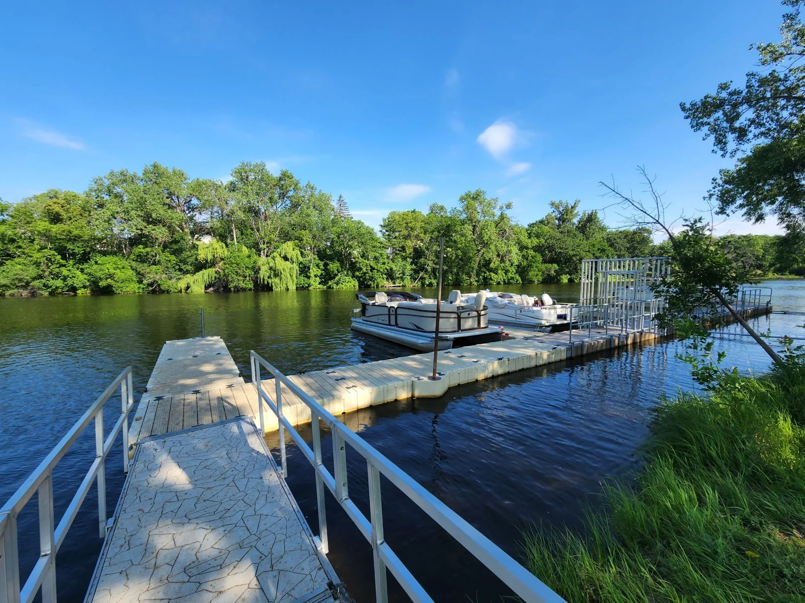 This is the dock system on the west edge of the Rum River Shores neighborhood.