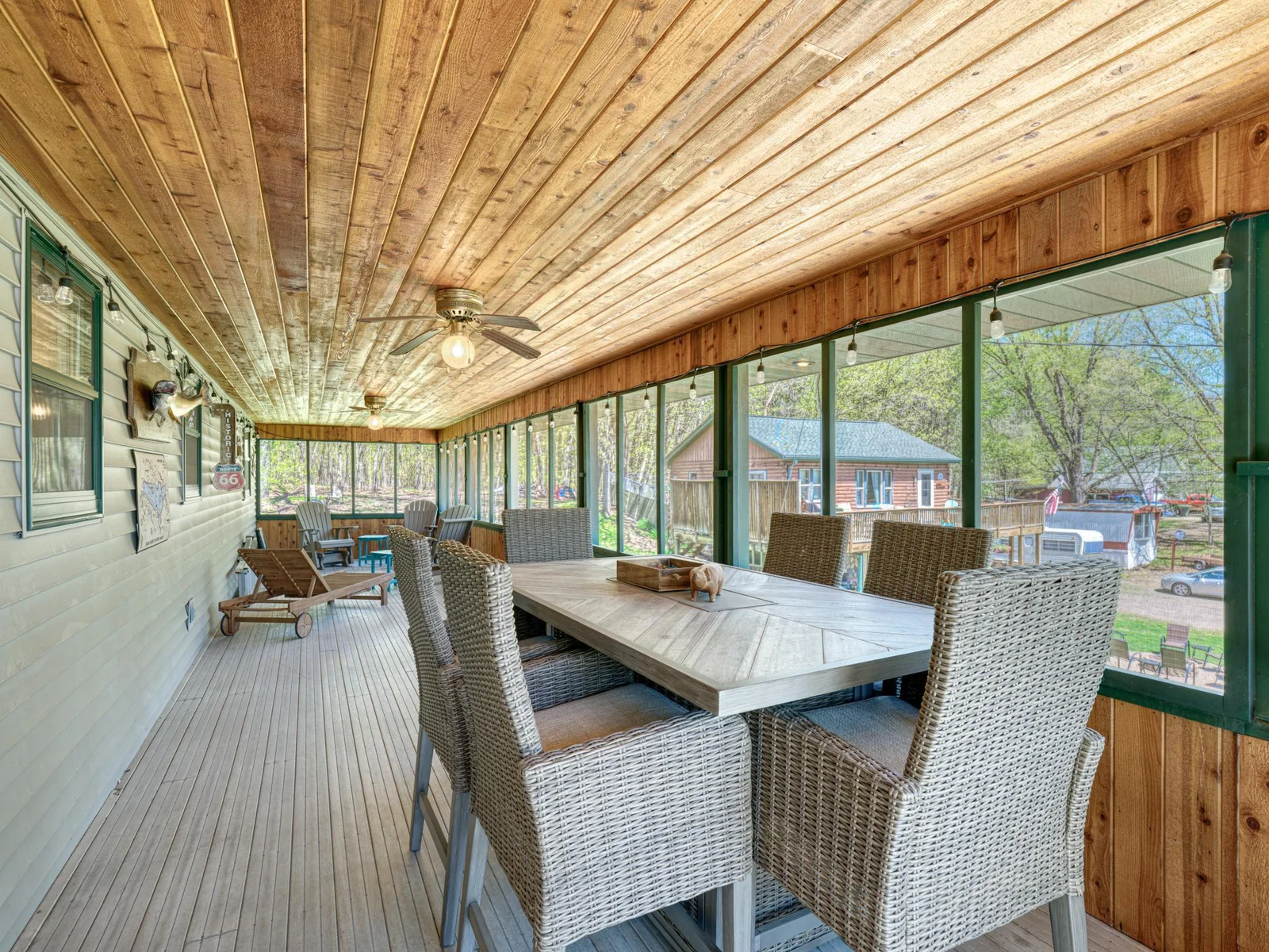This large screened porch space is great for those summer evening card games or overflow seating for summertime guests.