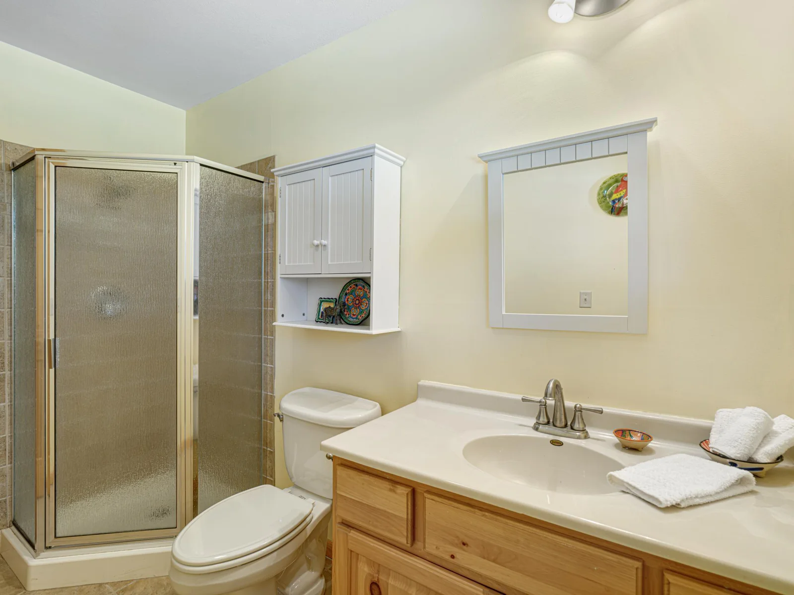 Northwoods knotty pine feel is reflected in the cabinetry throughout the home.