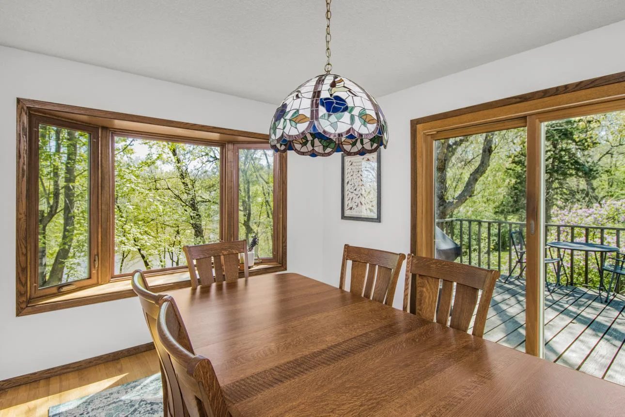 Incomparable views and tons of light.  Dining area has deck access as well.