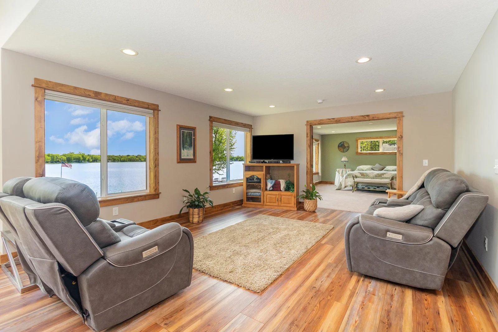 Living room with great lake views