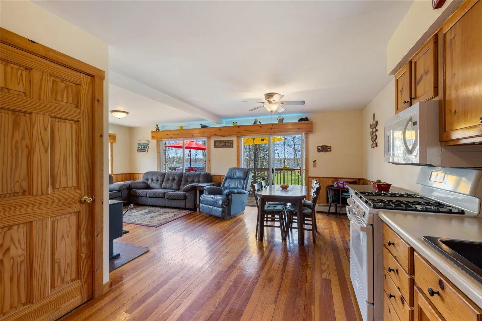 Kitchen into Dining-Living