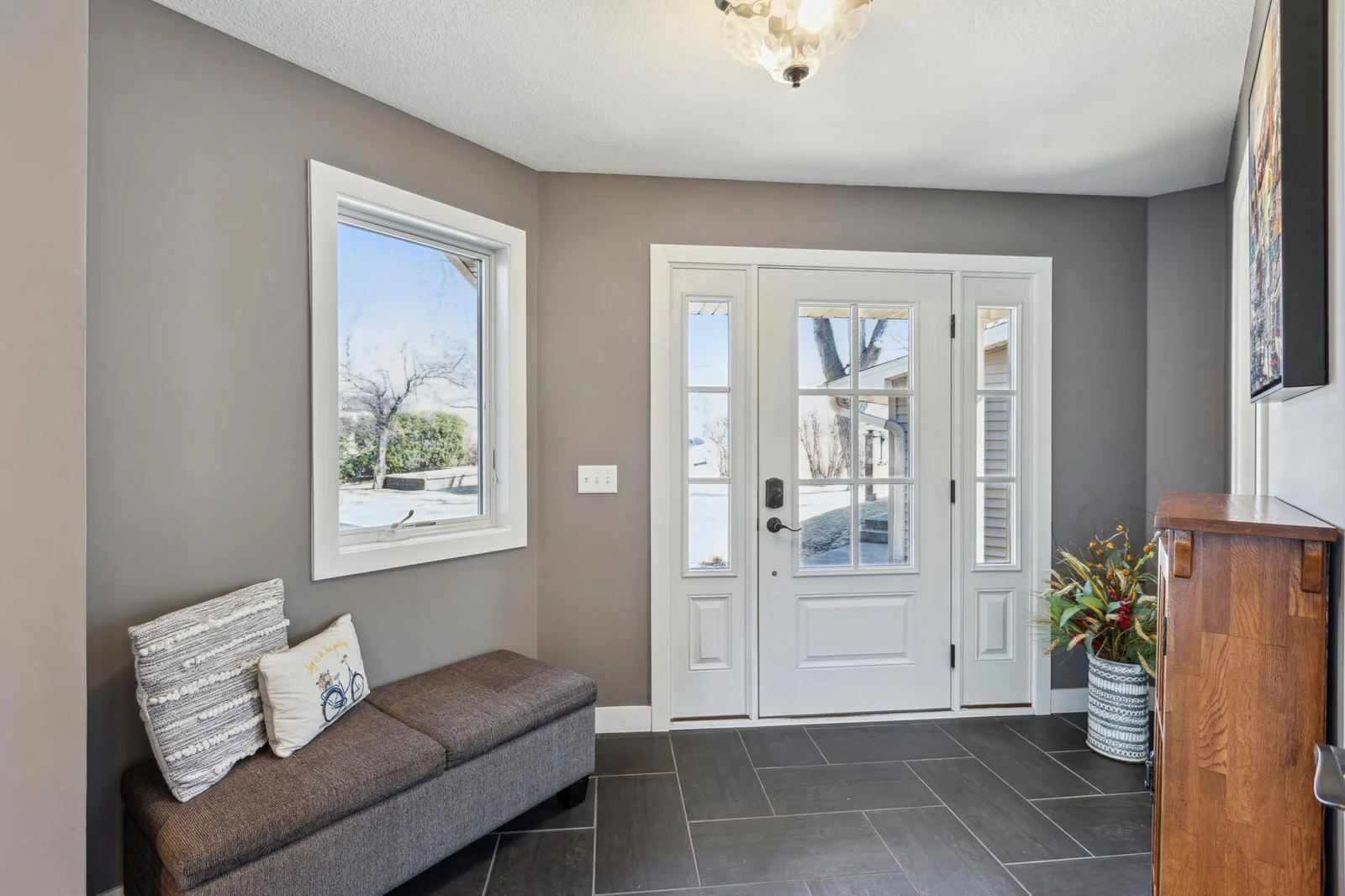 Spacious foyer recently added.