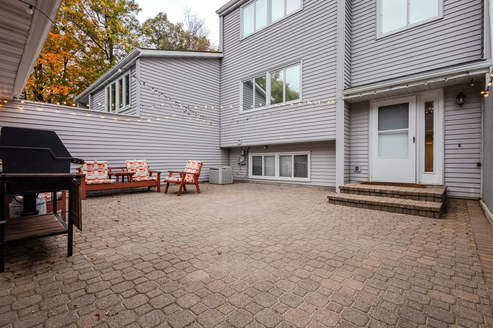 Large paver patio entrance