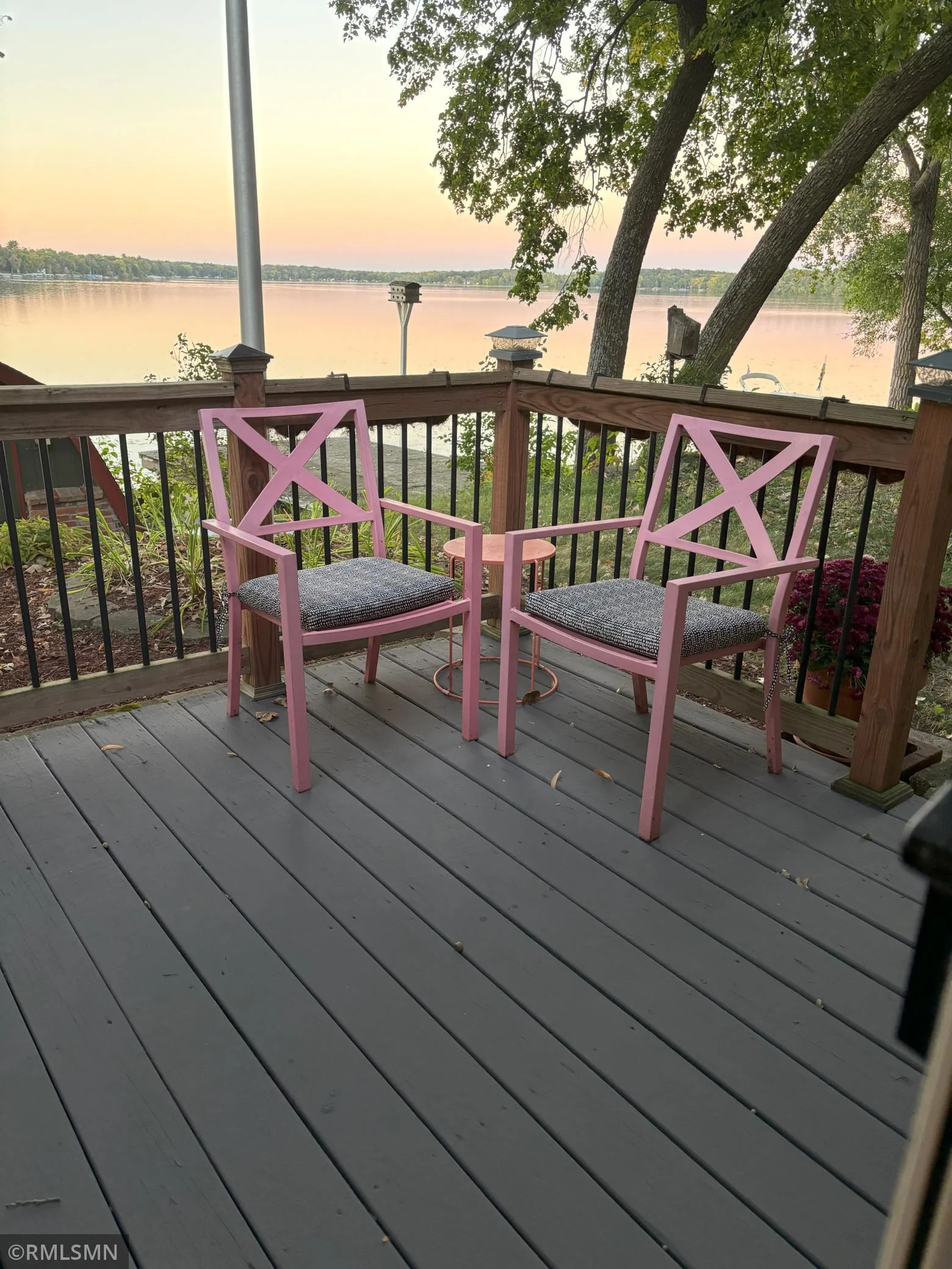 Enjoy sunsets illuminating the lake