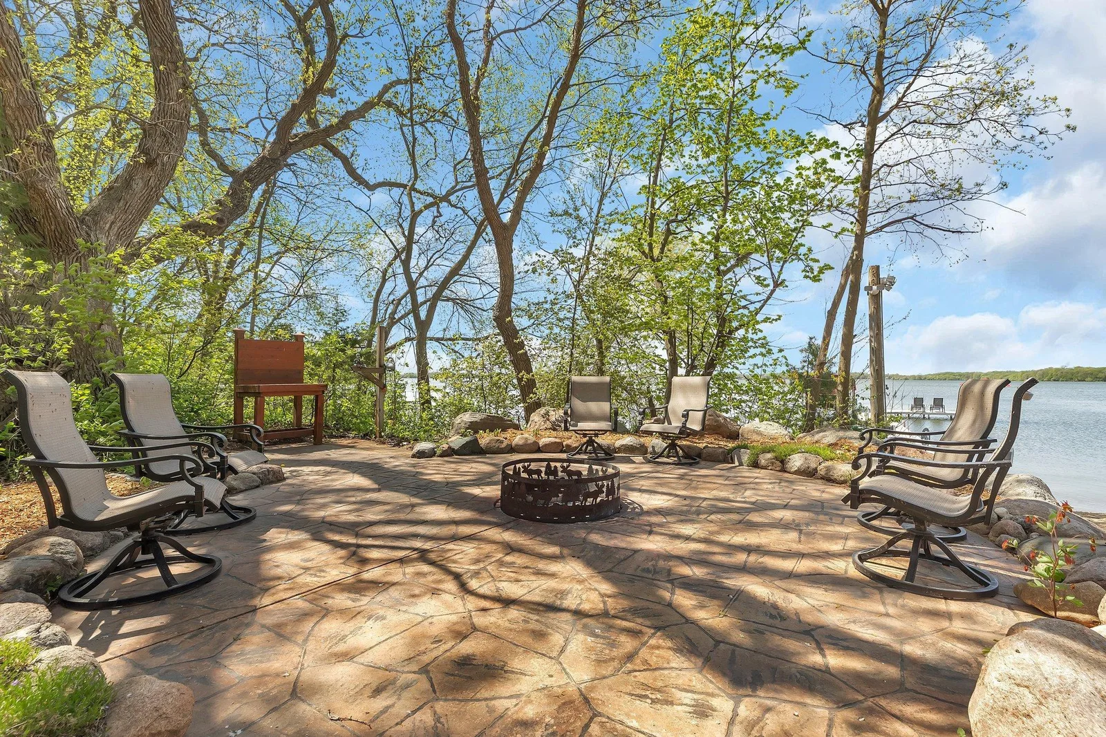 Lake side patio
