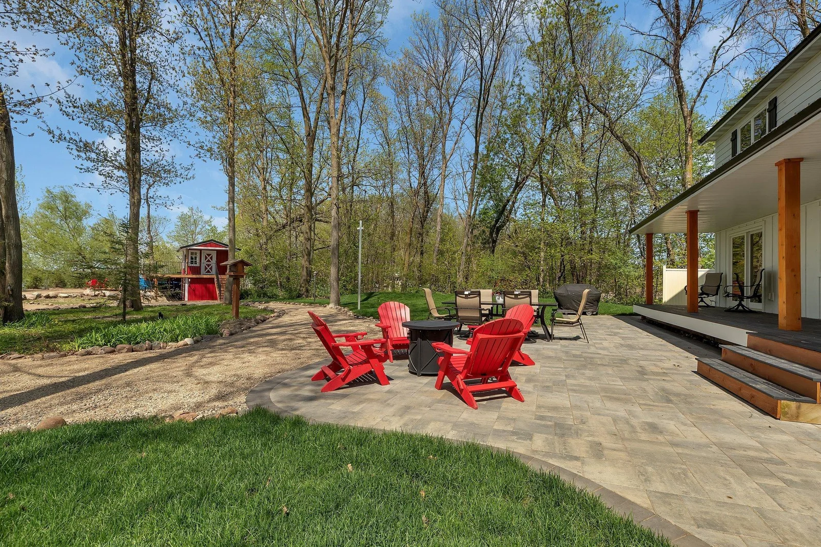 Lakeside veranda and patio