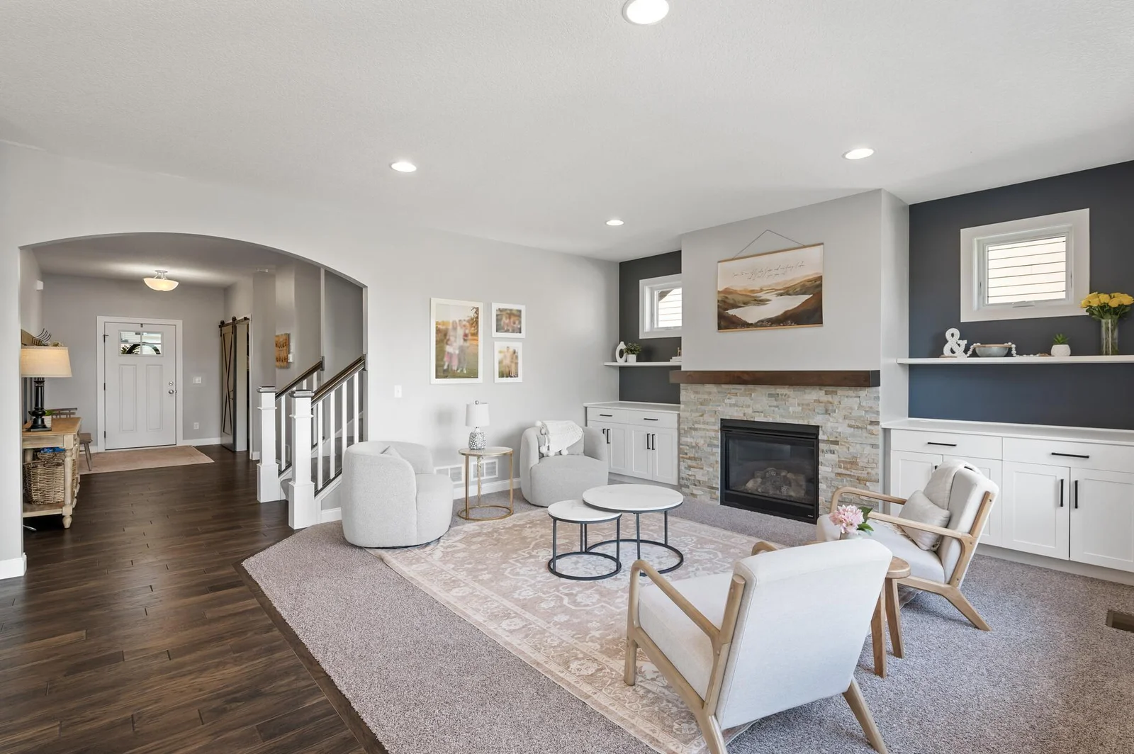 Spacious and light filled living space to accommodate your choice of furniture layout.