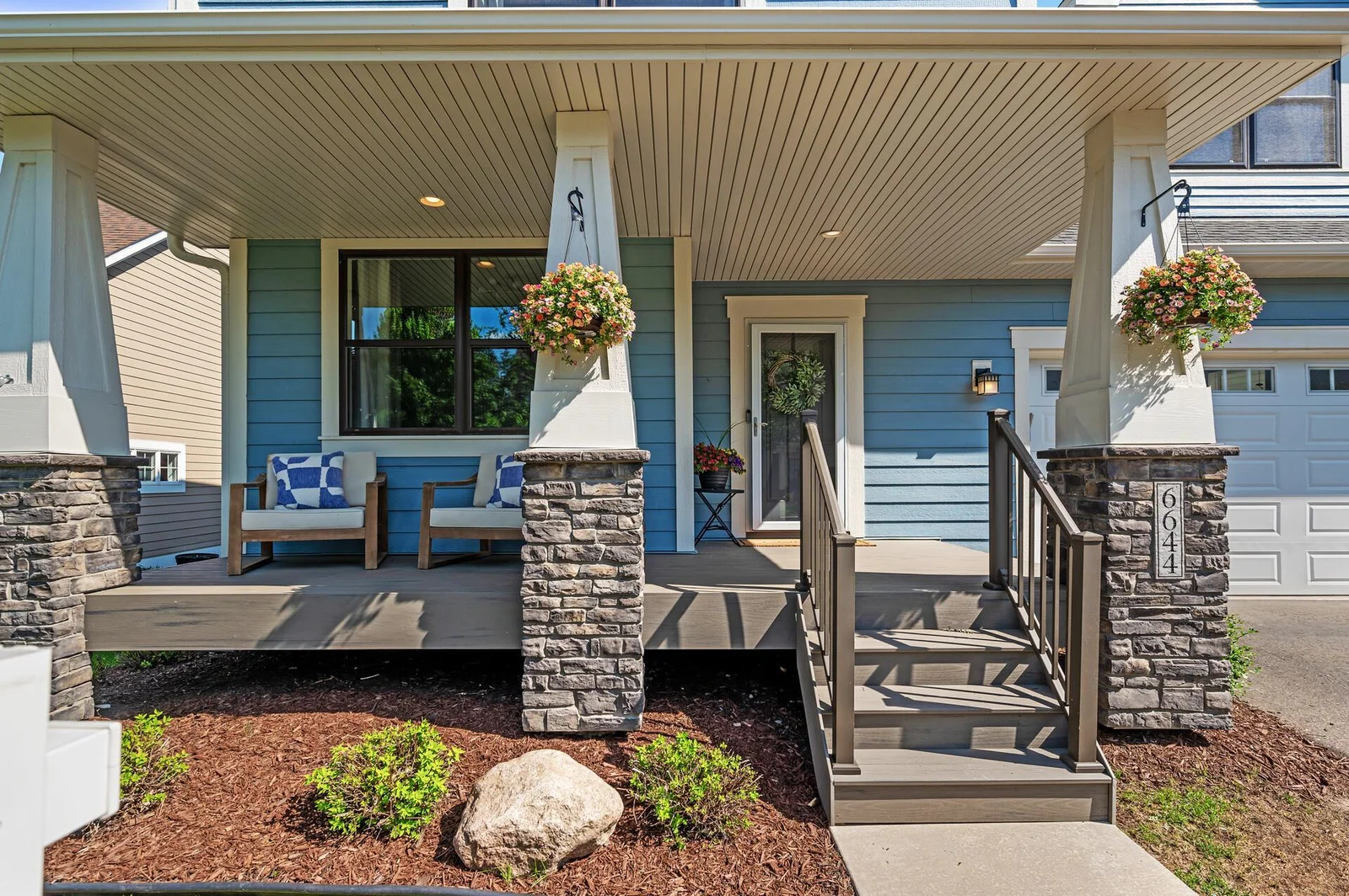 Plenty of room on your maintenance-free, covered front porch