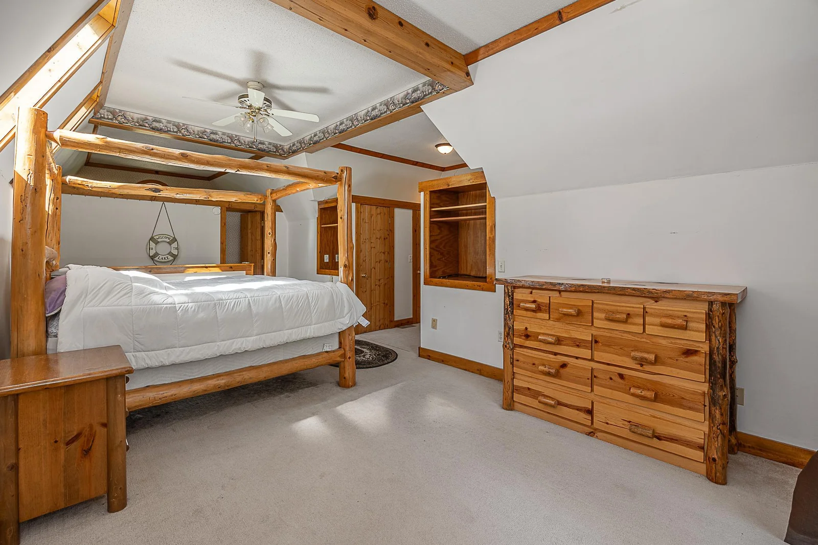 Grand upper level primary suite.