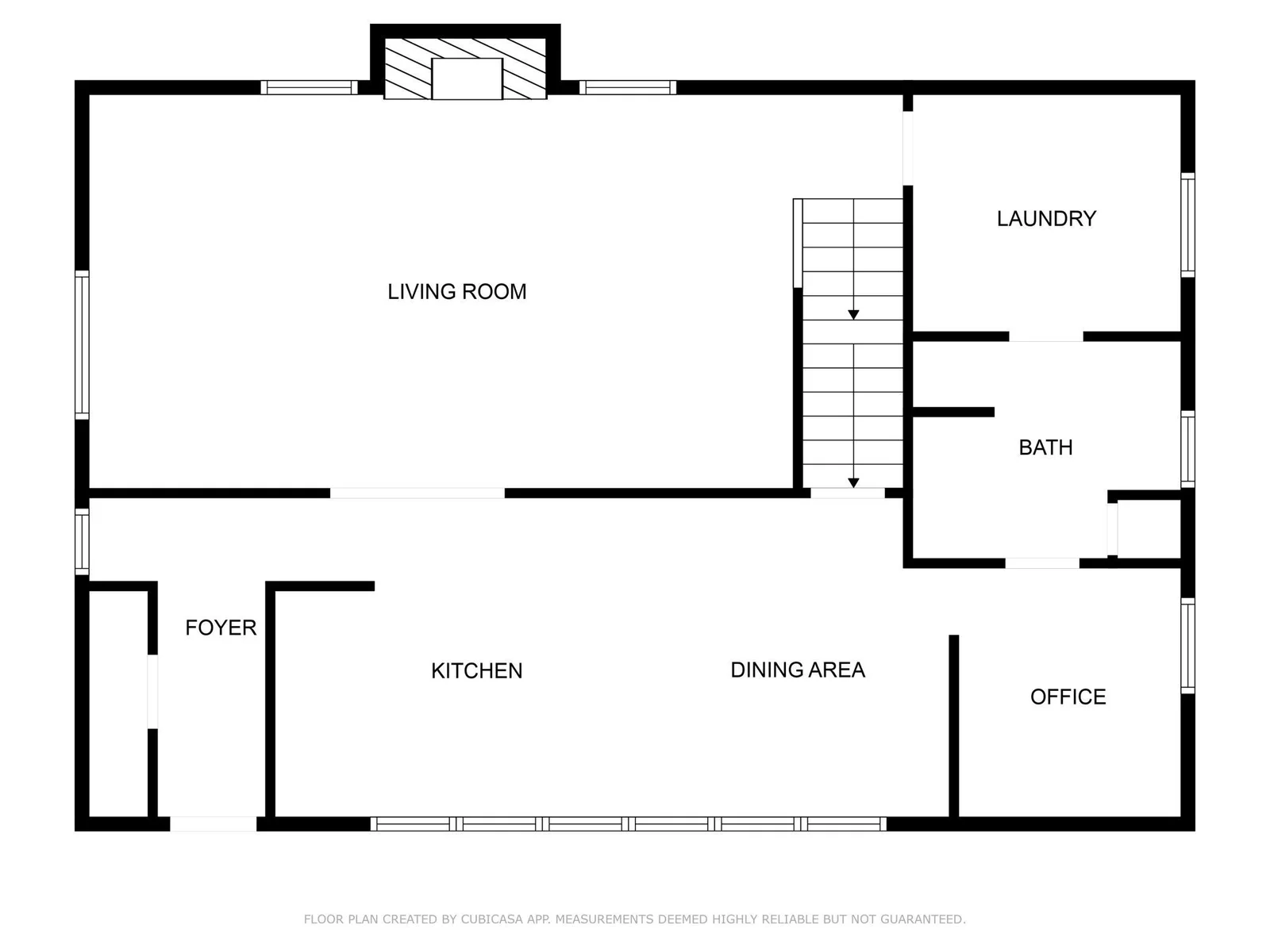 Floor plan for main level.