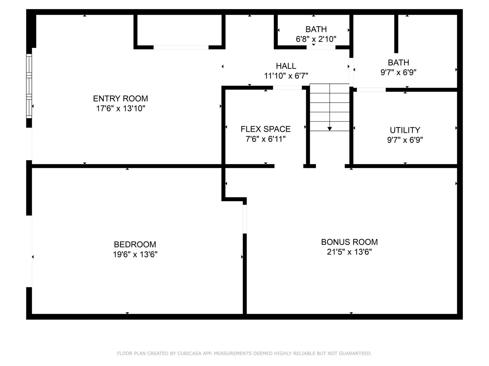 Lower level floor plan.