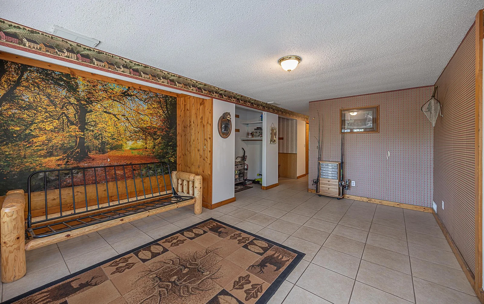 Lower level gathering room.