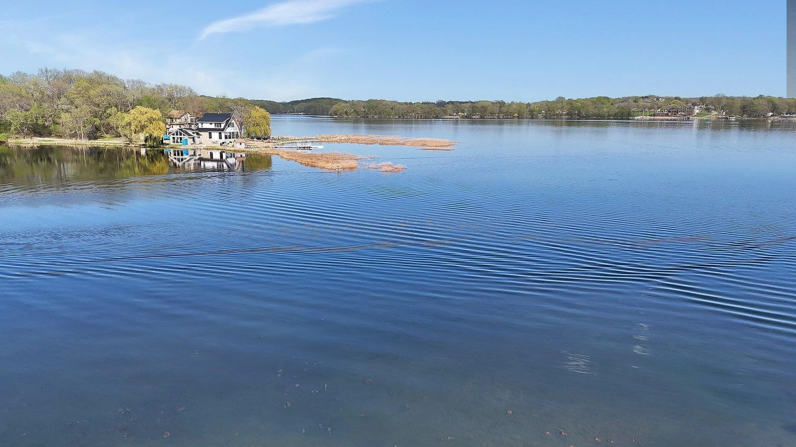 Lakefront in front of home