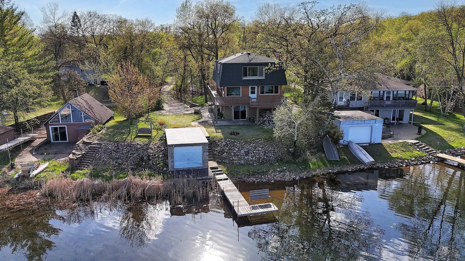 Aerial view of front of home