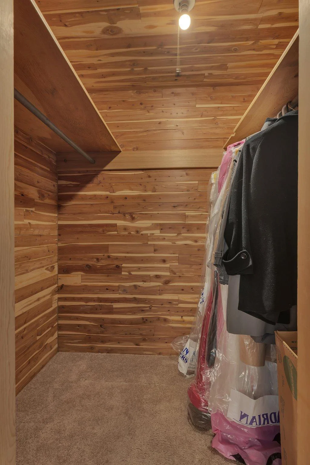 Cedar closet in master bedroom