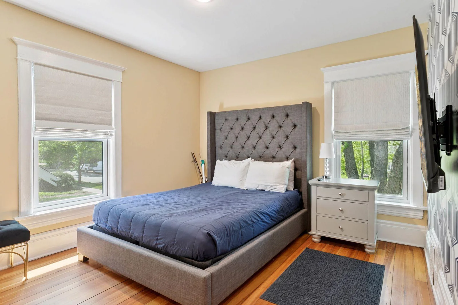 Gorgeous wood floors are such an important part of this homes charm.