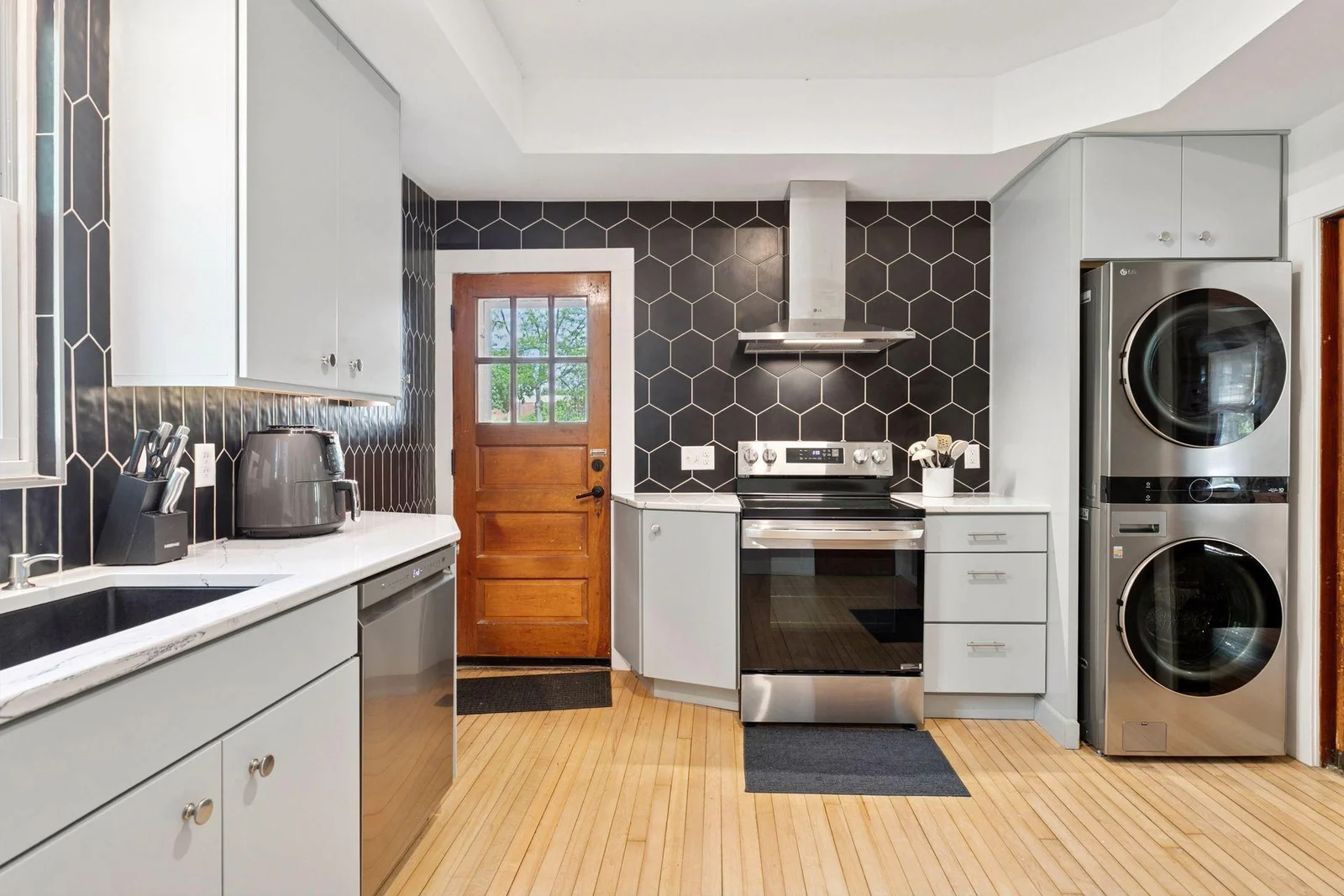 Both the primary and the Accessory Dwelling Unit have their own washer and dryer.