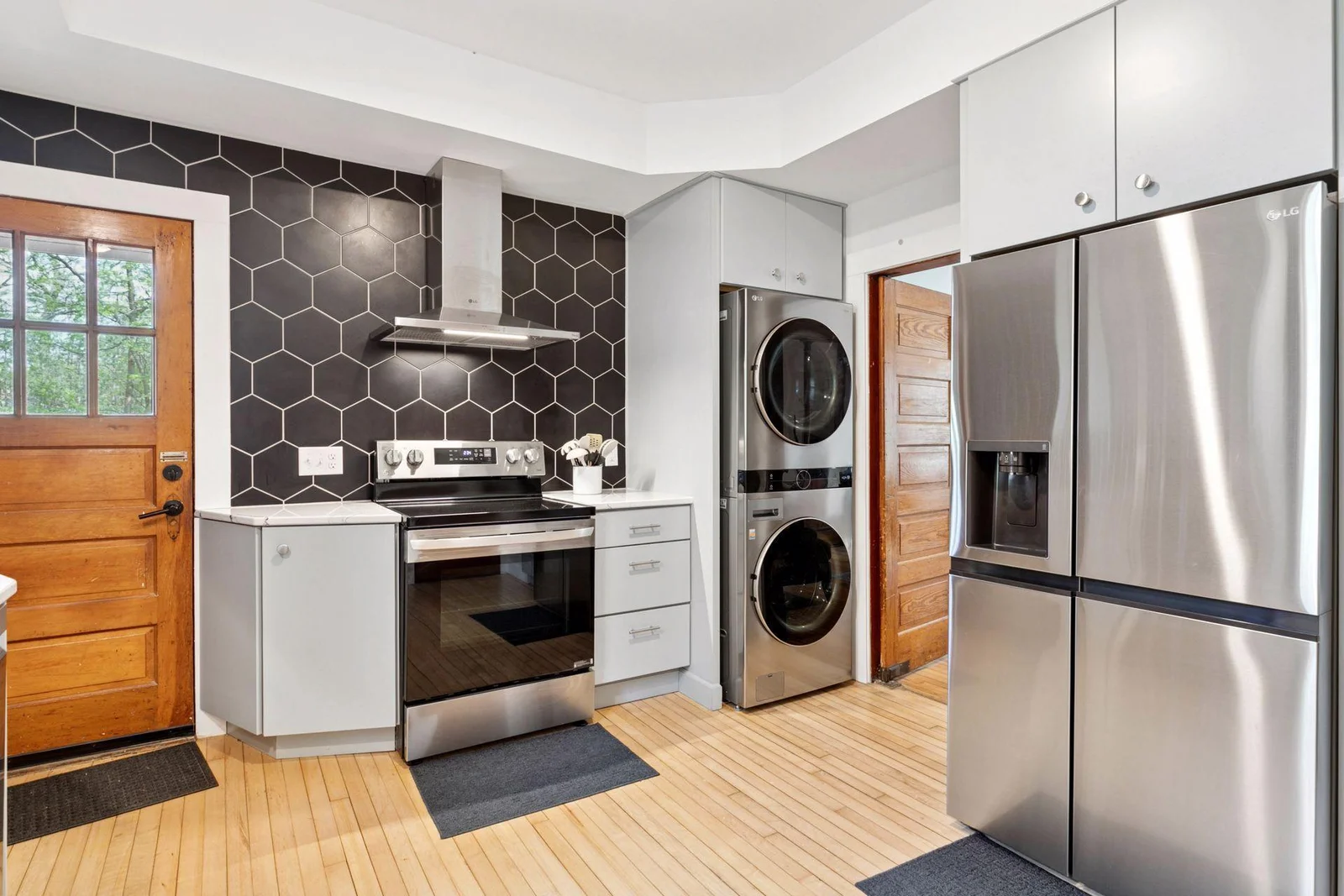 Plenty of room for a full size, French Door style refrigerator!