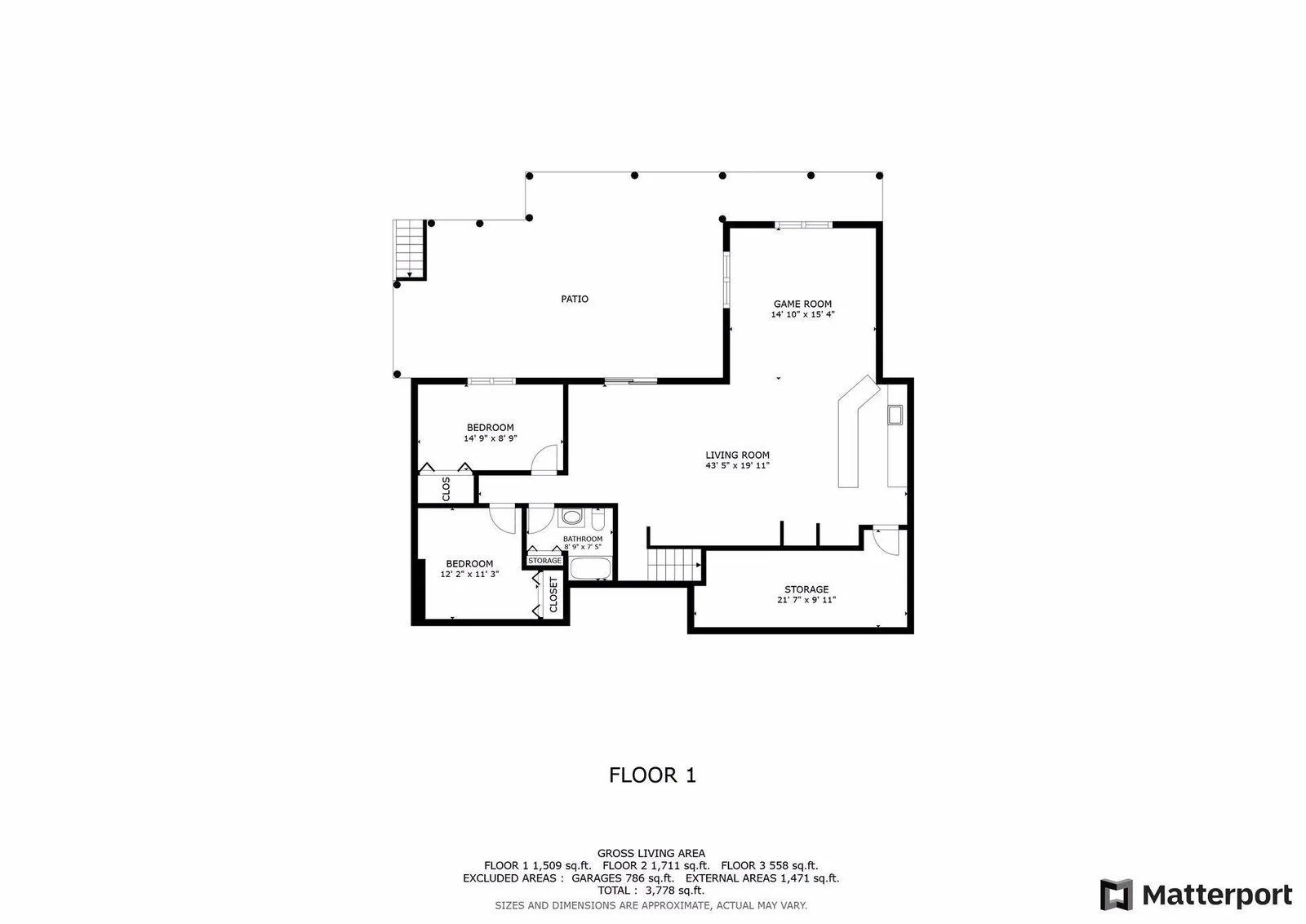 Lower level floorplan