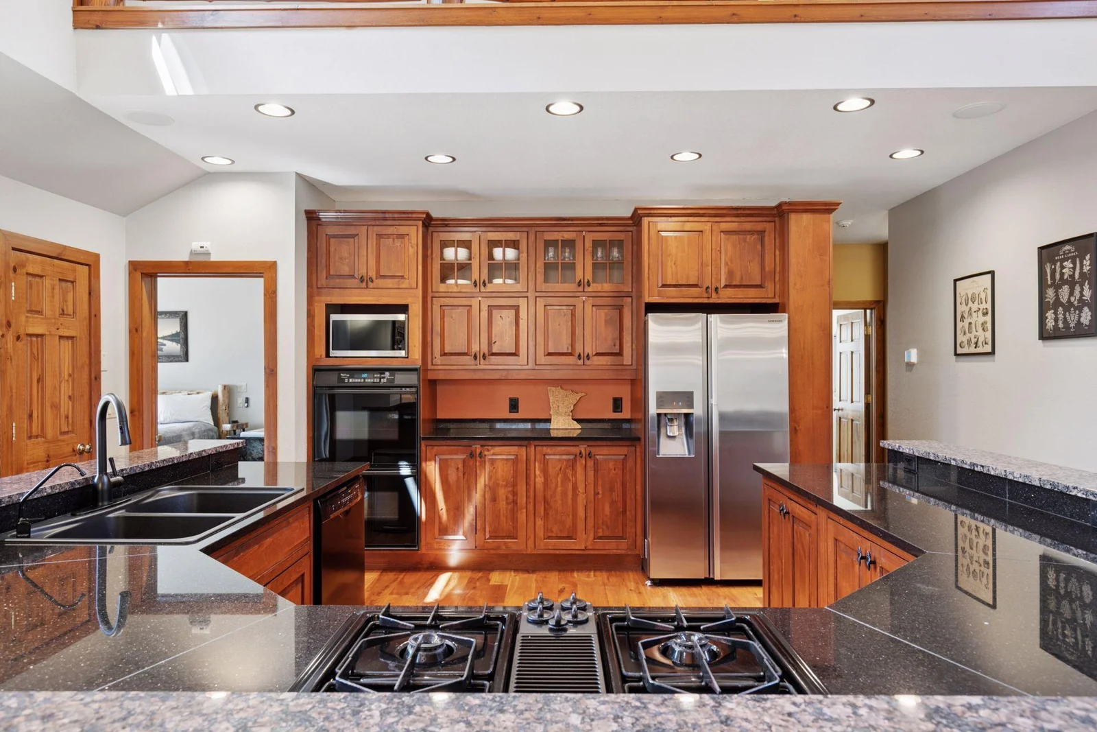 Plentiful countertop space, high end appliance, wall oven