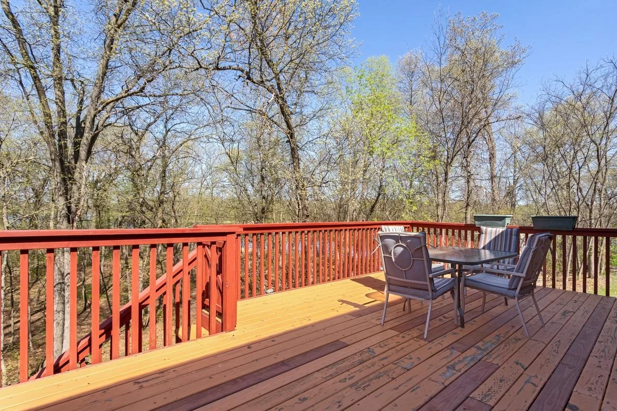 Deck overlooking lake