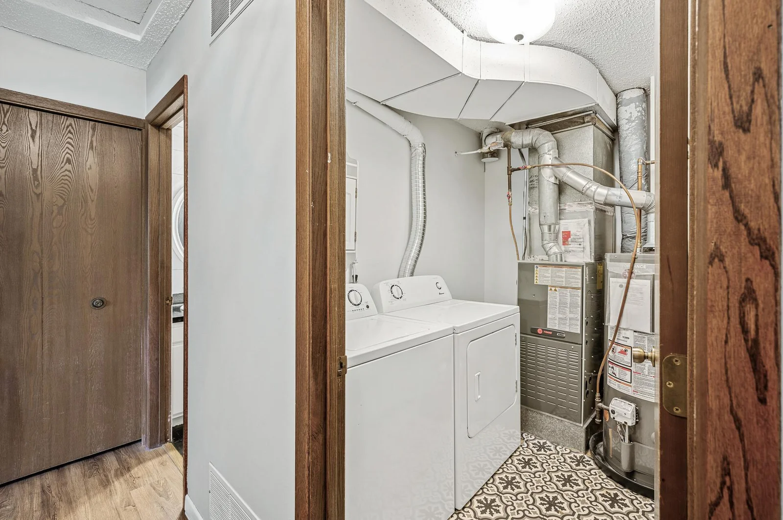 Laundry room - with new washer and dryer!