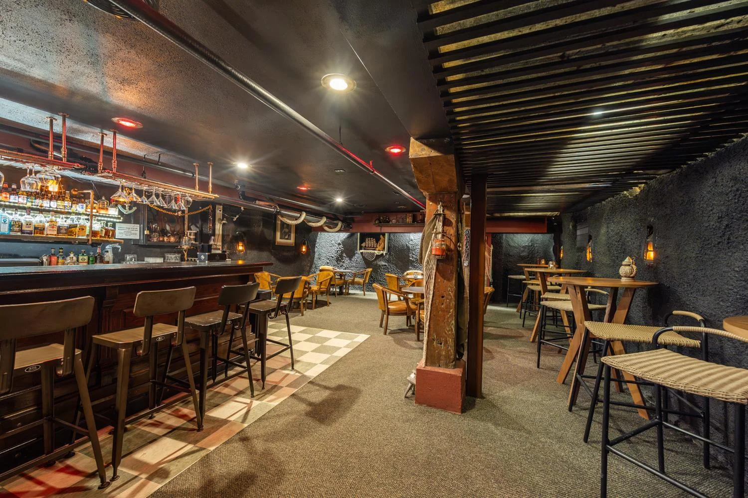 The Lost Dutchman speakeasy bar - seating for 25 in the lower level