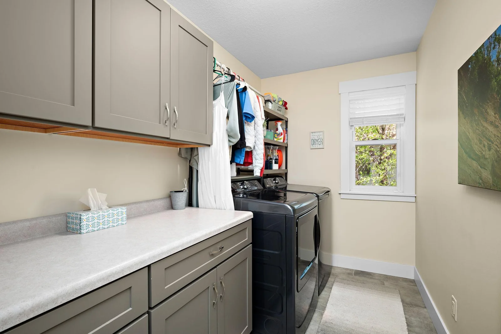 Upper level laundry room