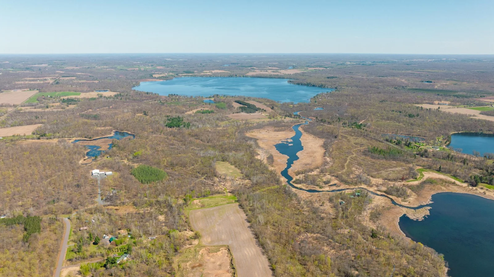 Looking towards Big Round lake from above the property.