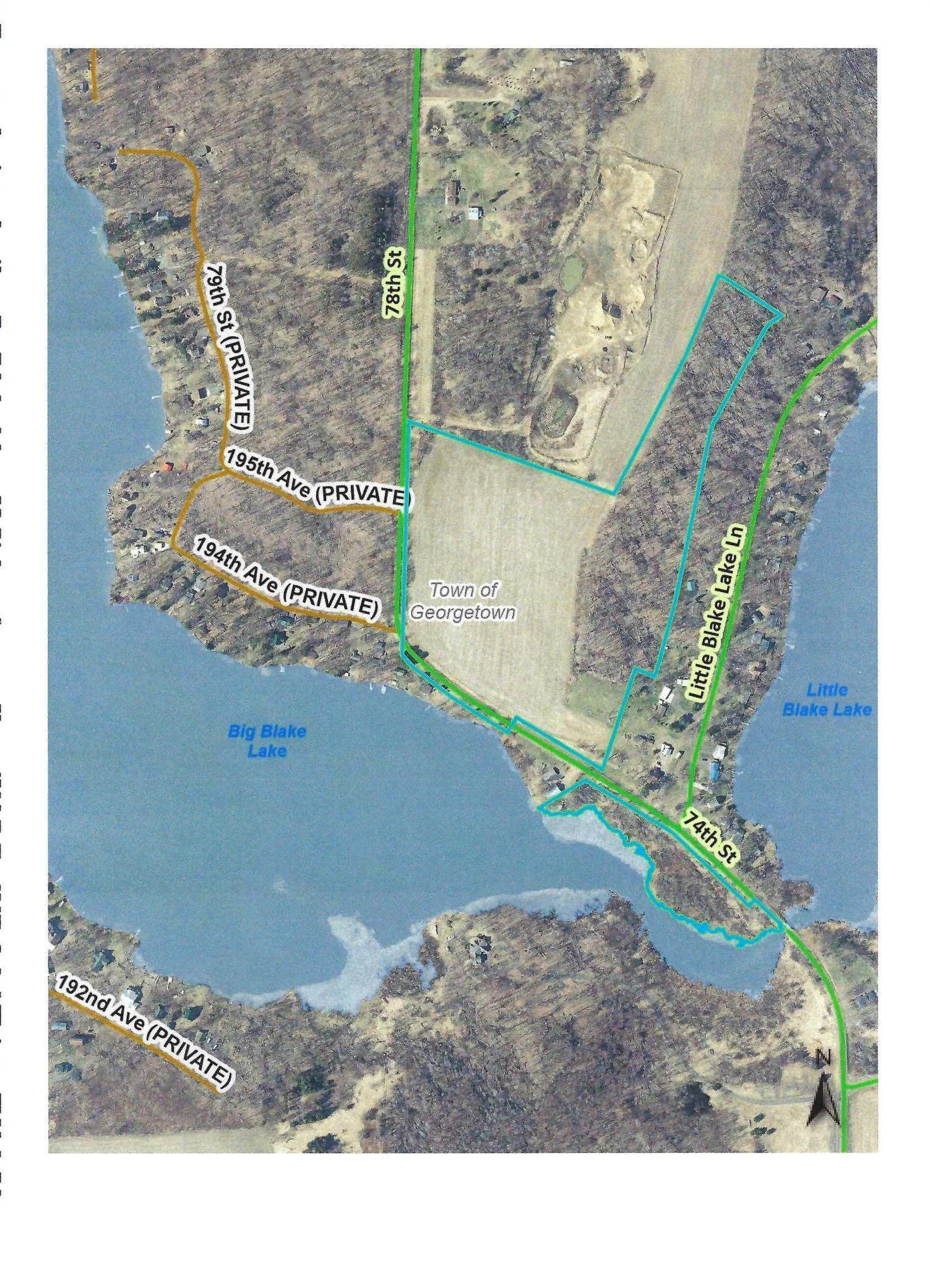 An aerial photo of the property.