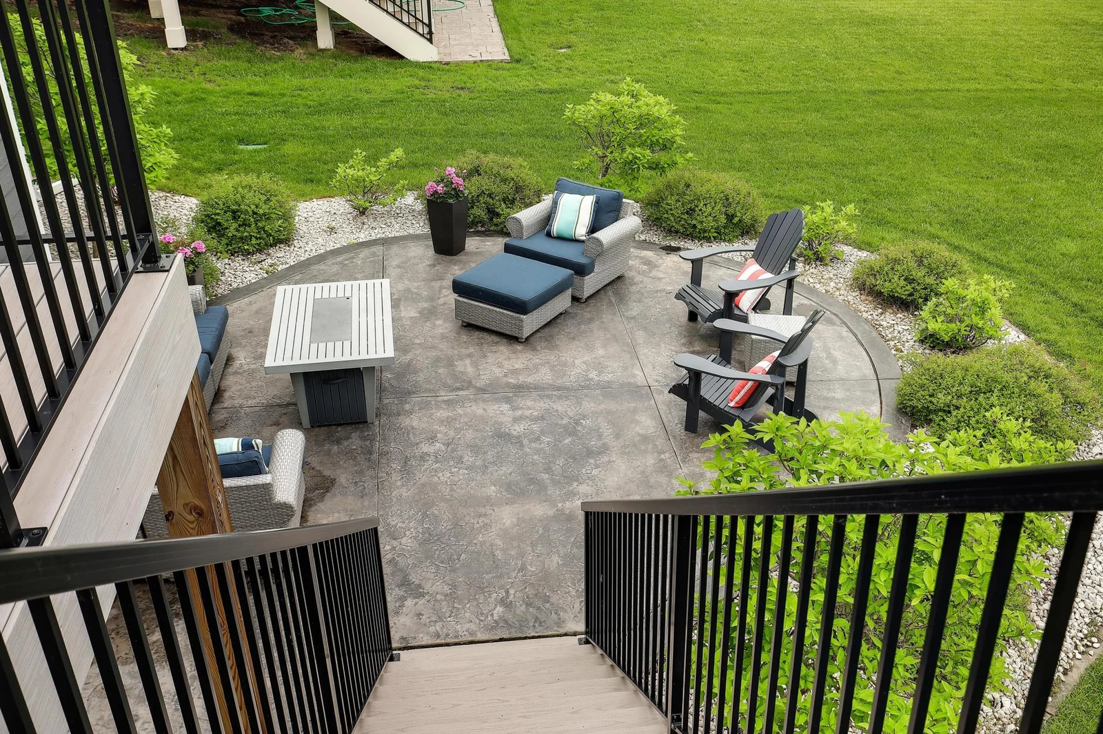 Stamped concrete patio