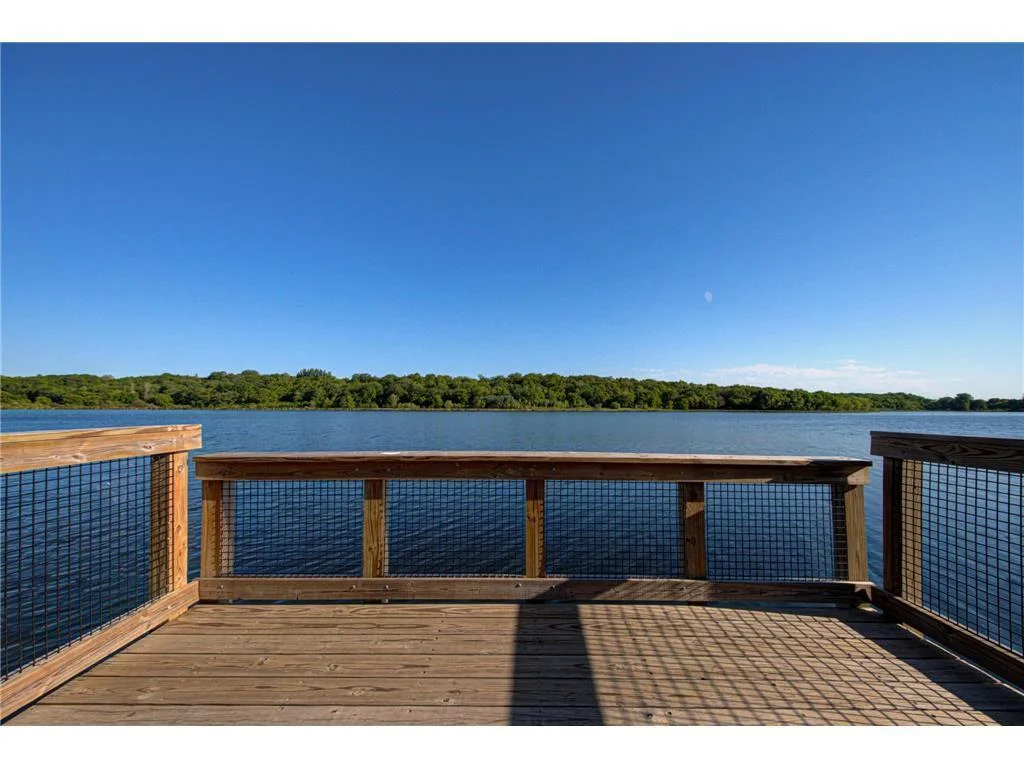 Community dock for lake access to fishing, kayaking, canoeing