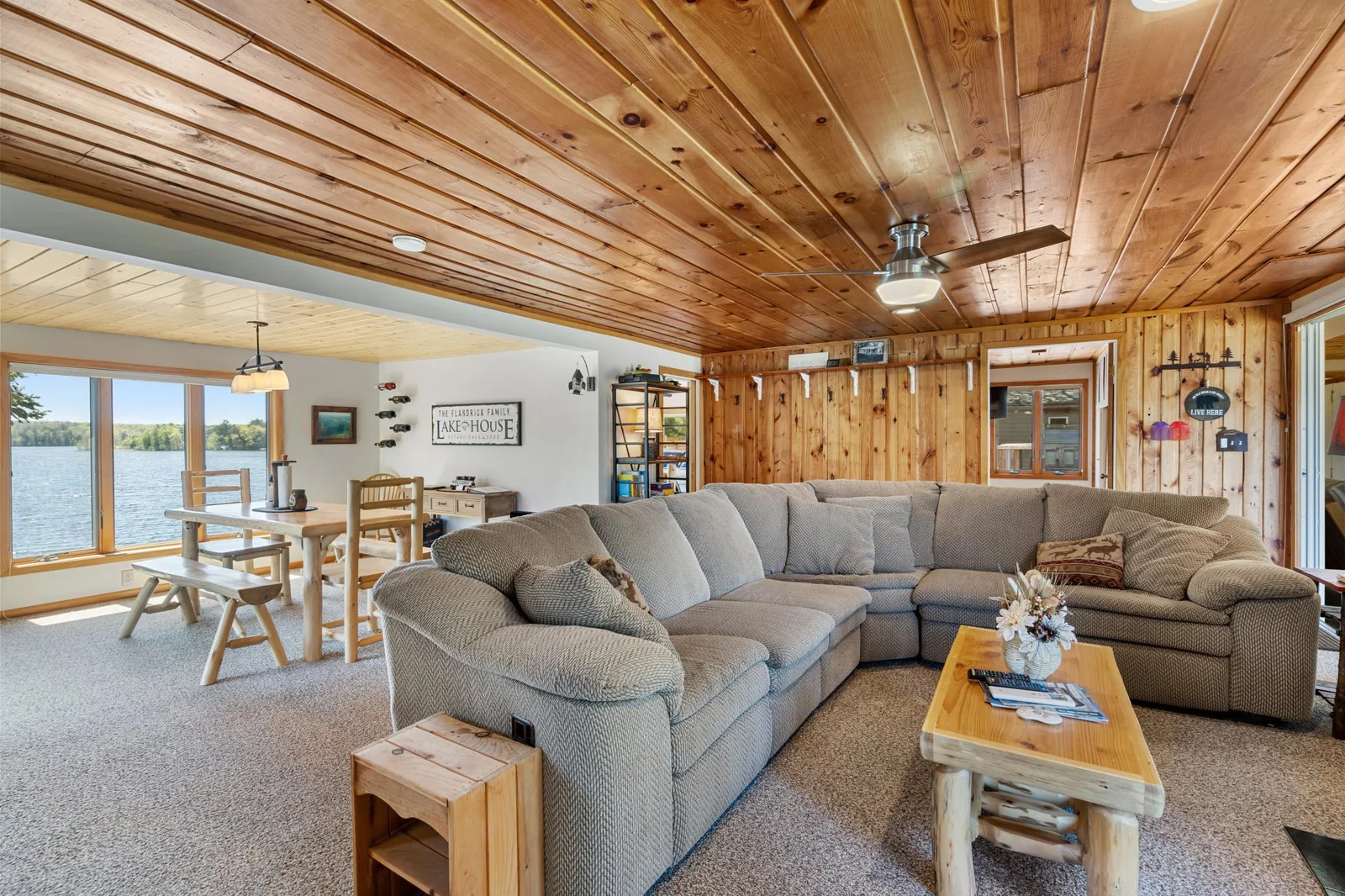 Pine tongue and groove throughout