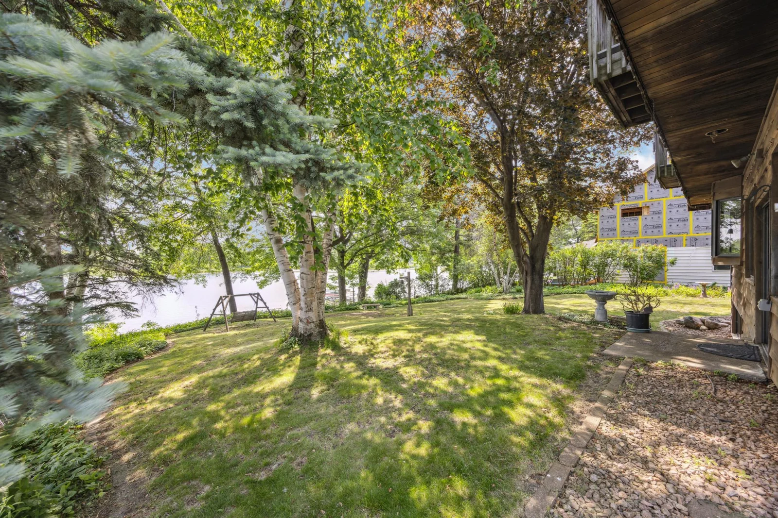 Lakeside of the home