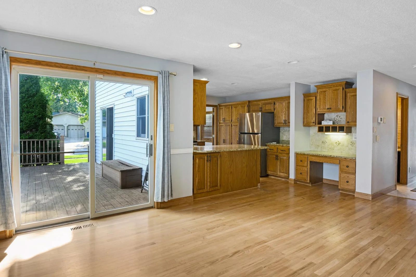 Large informal dining with deck access