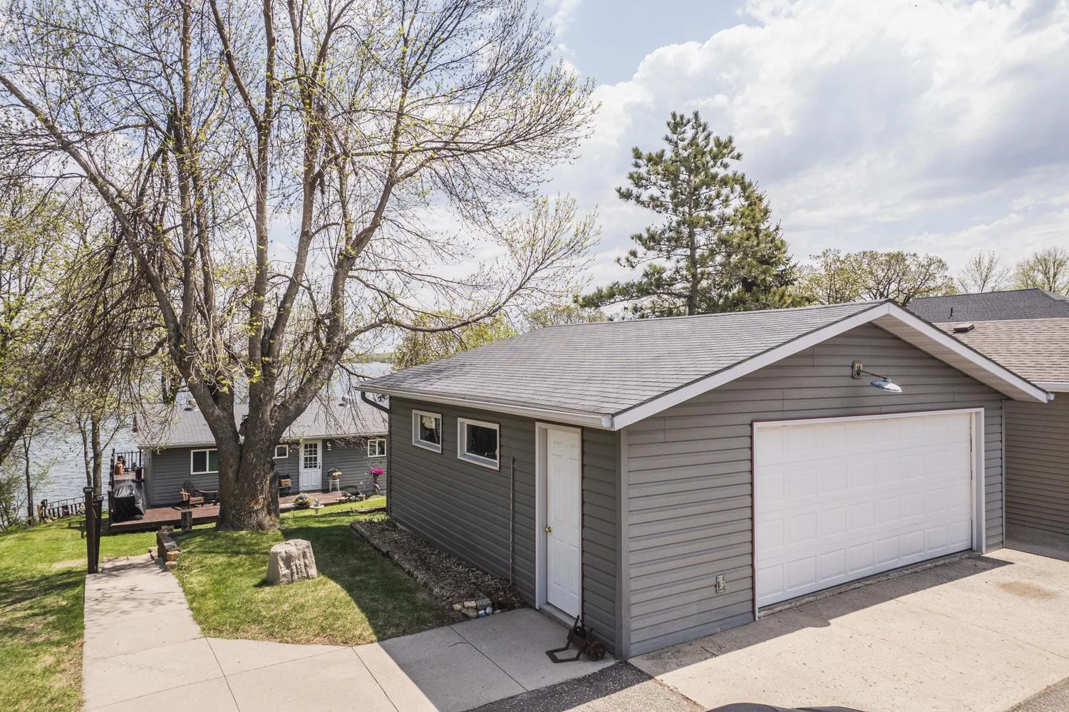 Garage and House