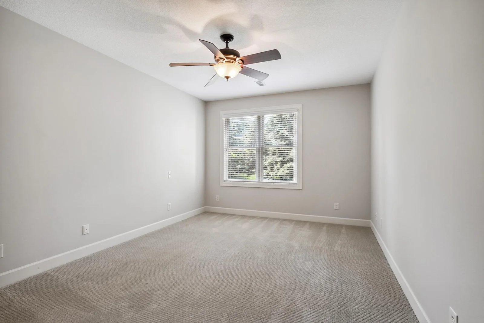 Spacious lower-level bedroom—ideal as a guest retreat or home gym with flexible layout.