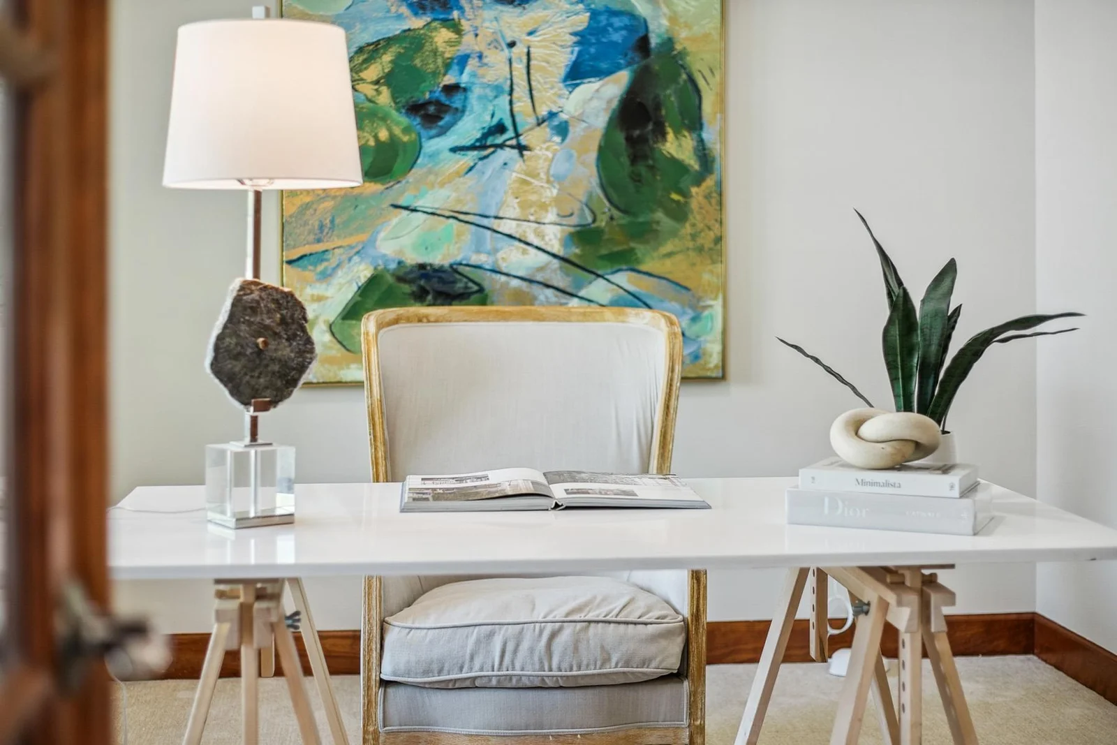 Work from home in style or convert to a cozy main-level bedroom—this space does it all.