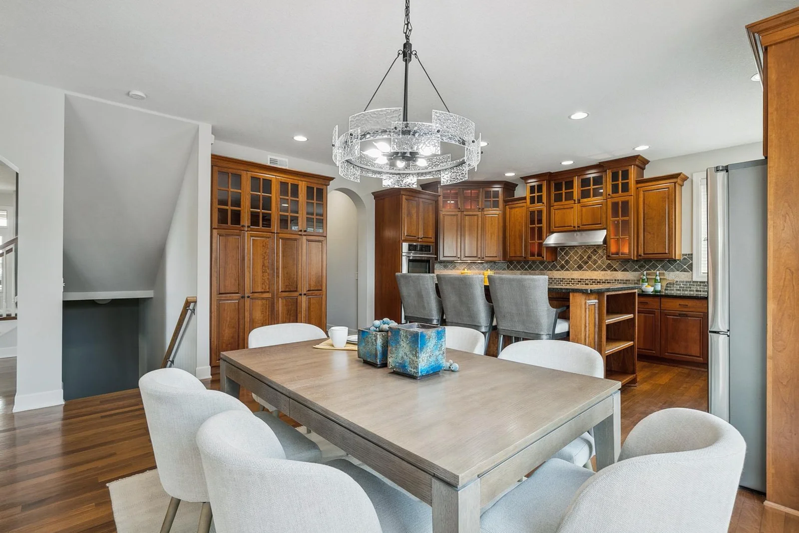 Seamlessly connected to the kitchen—this dining nook is as functional as it is stylish.